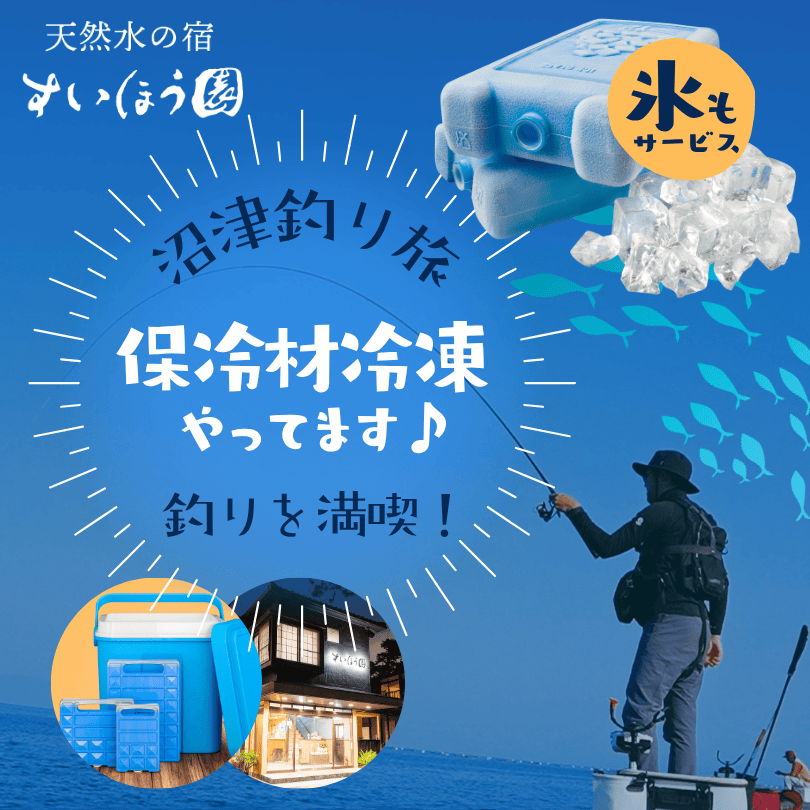 釣りを満喫!保冷材冷凍サービス&家族で楽しむ沼津旅